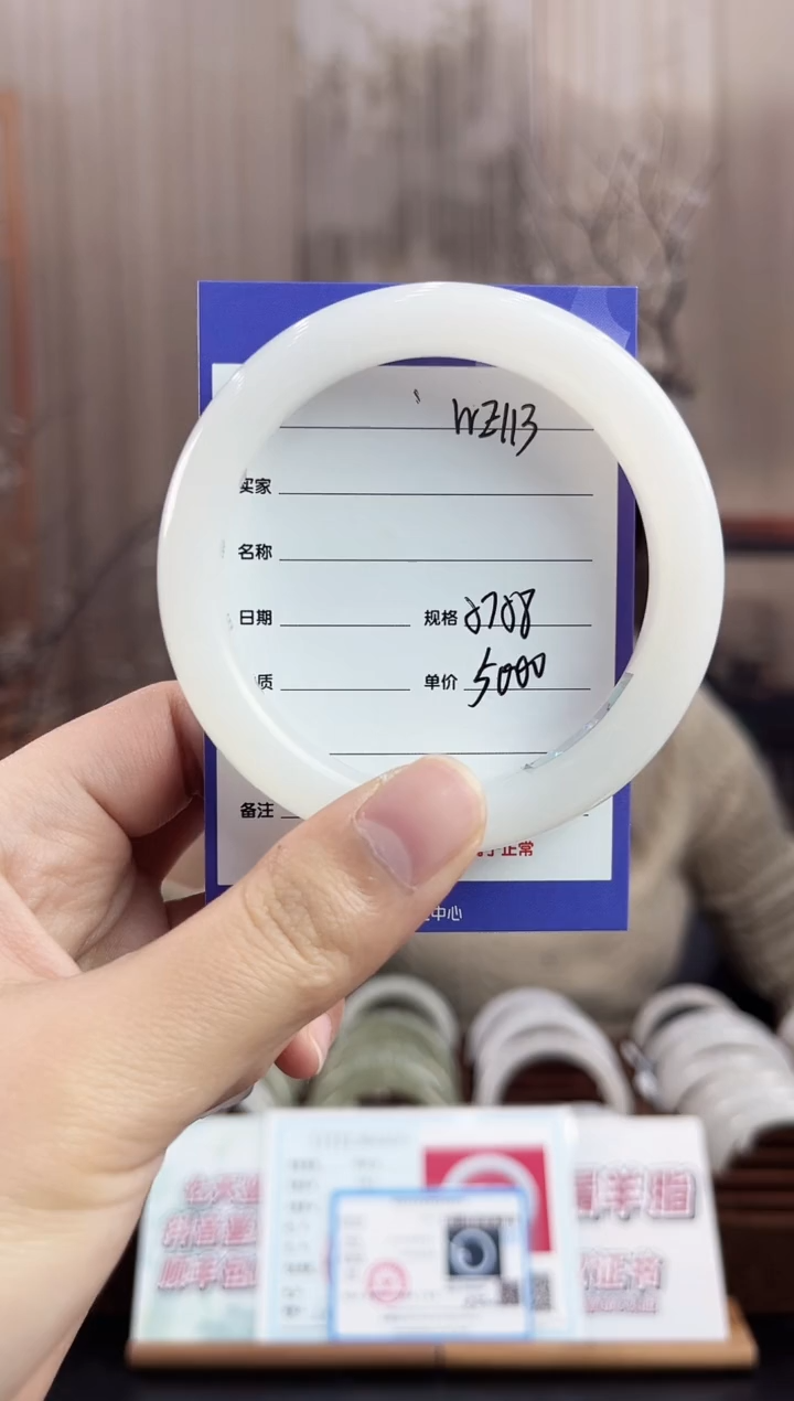 未镶嵌手镯和田玉WE113微色差