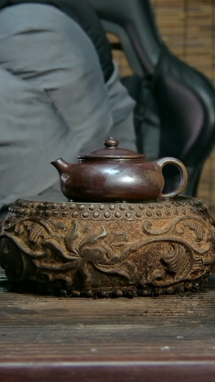 【闪购商品】紫砂茶壶朱泥柴烧 寒江 容量150