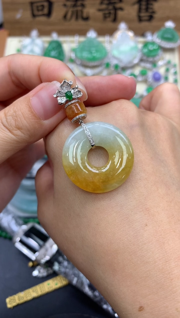 【闪购商品】翡翠颈饰18K金镶嵌307-中国好珍宝