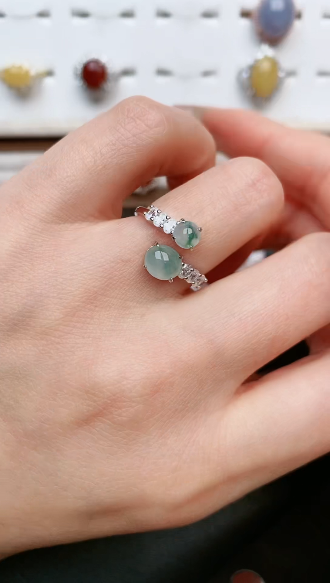 【闪购商品】翡翠戒指银S925镶嵌.....