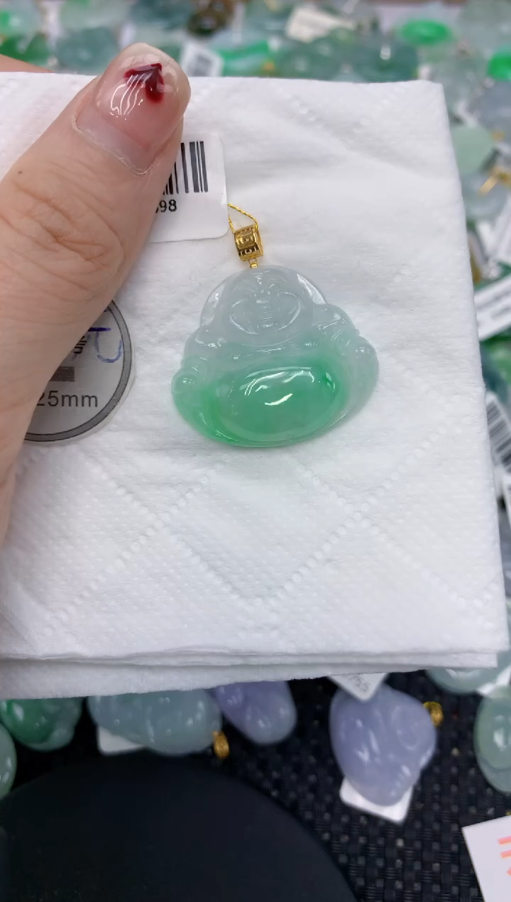 翡翠18K金镶嵌颈饰1111111
