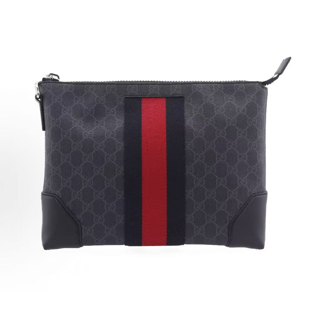 95新 GUCCI/古驰 古驰老花手拿包/D126