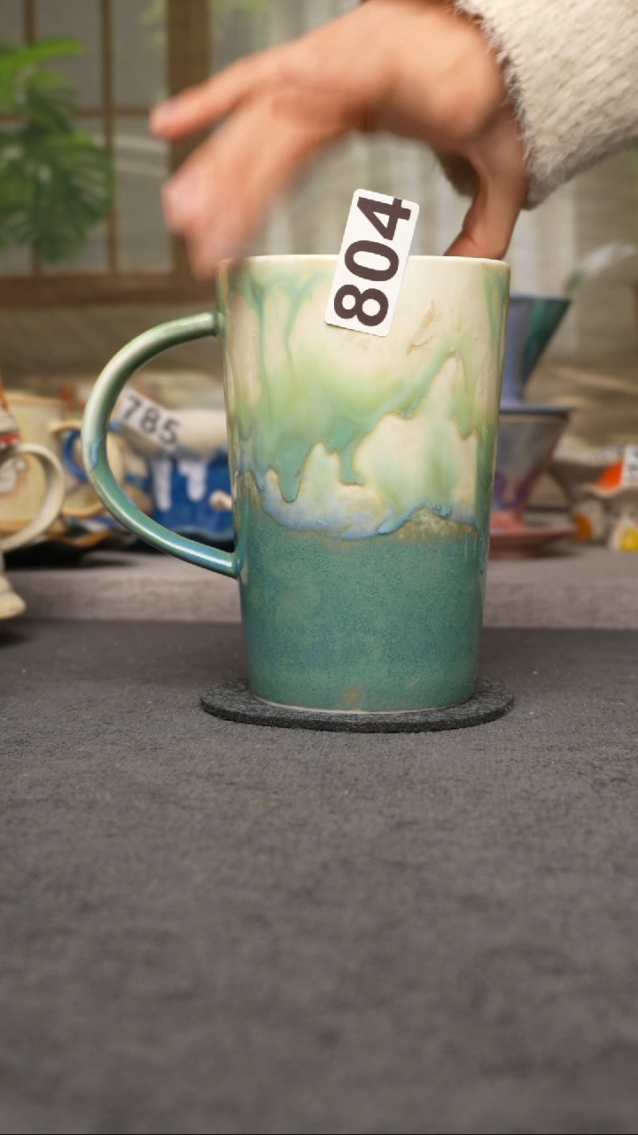 杯子陶804景德镇手工手创杯子 带冰裂纹