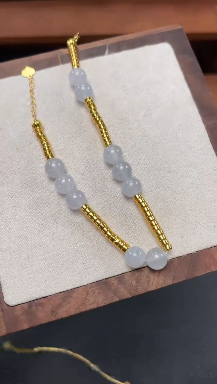 【闪购商品】翡翠套链18K金镶嵌一个  JK608