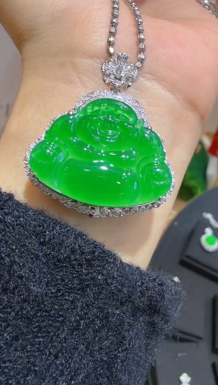 吊坠(不含链)18K金镶嵌翡翠多样性团购发一件