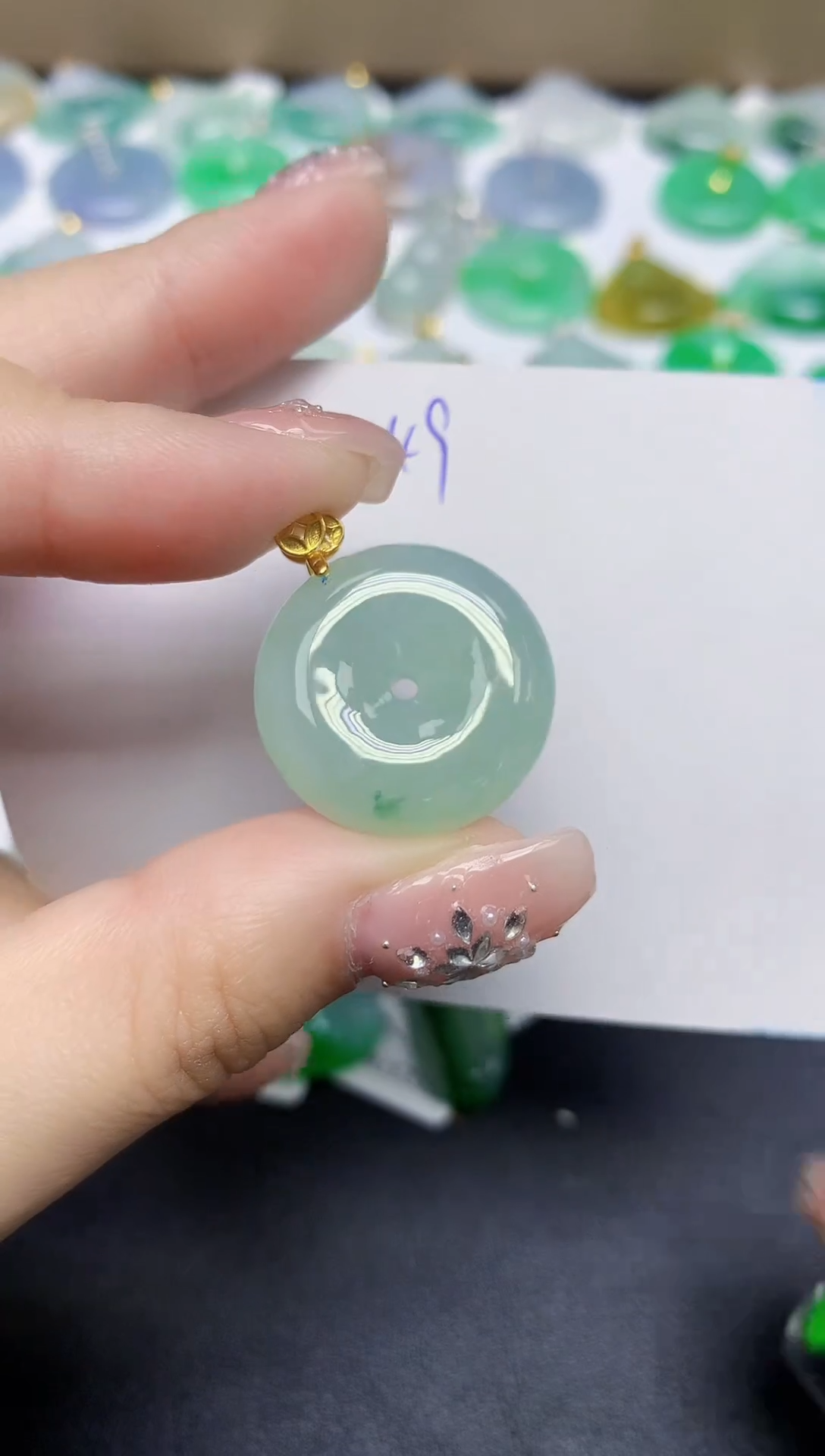 颈饰未镶嵌翡翠天然缅甸翡翠A货翡翠百元以上9元证书费自理