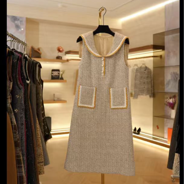 【J】复高级感气质名媛减龄显瘦宽松休闲直筒裙Z254-139