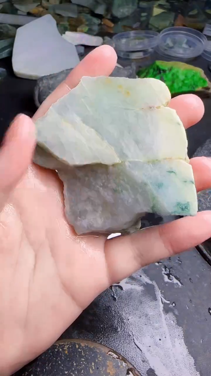 未镶嵌挂件翡翠老****）天然翡翠032