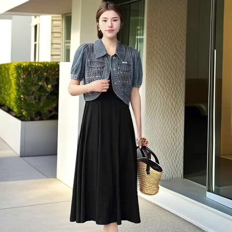 115#【木兮兮专属】2025年夏季新款气质显瘦时尚休闲百搭牛仔套装女