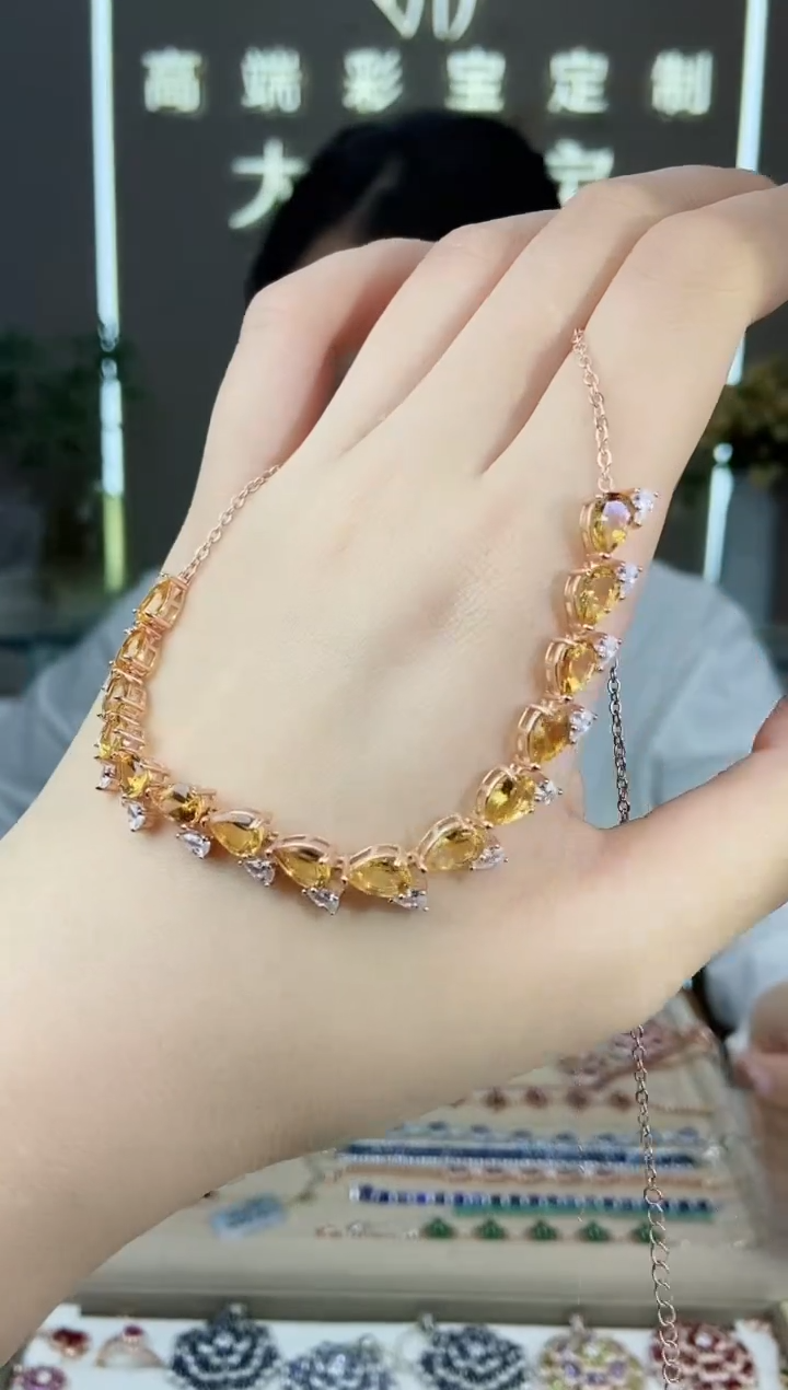 【闪购商品】水晶颈饰银S925镶嵌颈饰