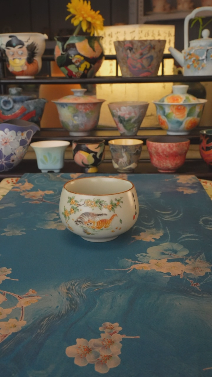 【闪购商品】福利品 桂花喵罗汉杯