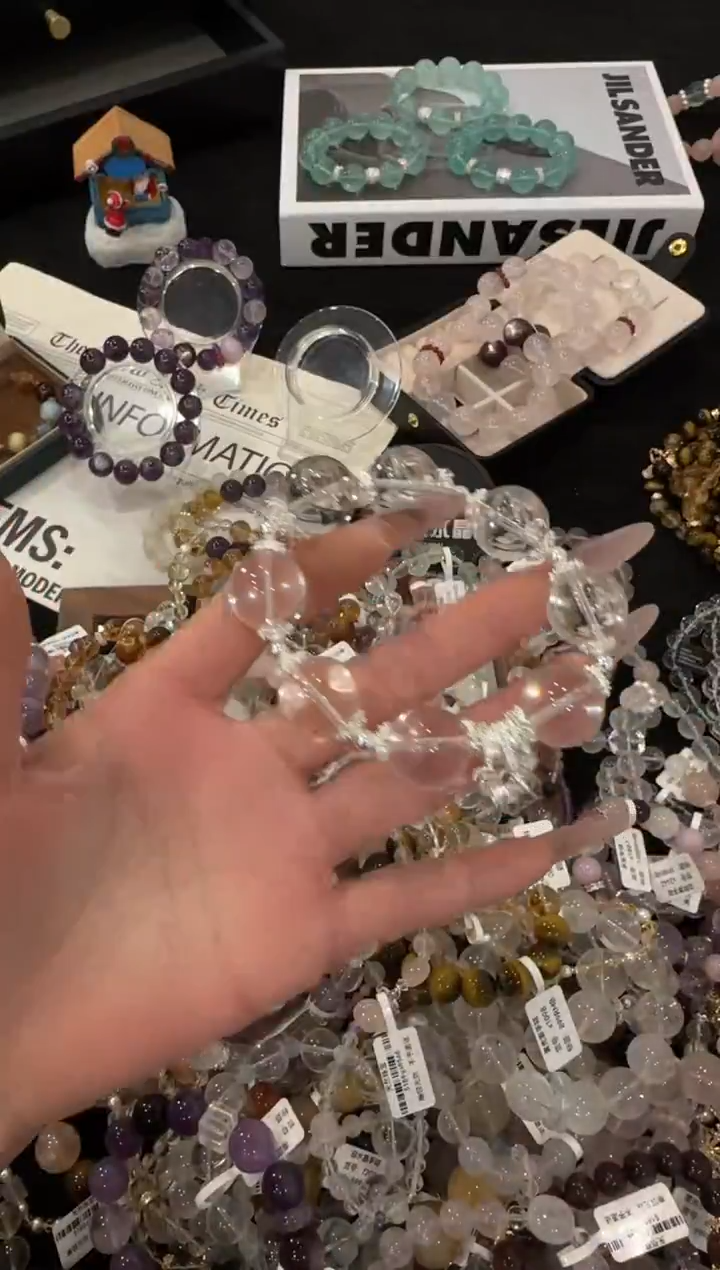 合金手链水晶白水晶x3465