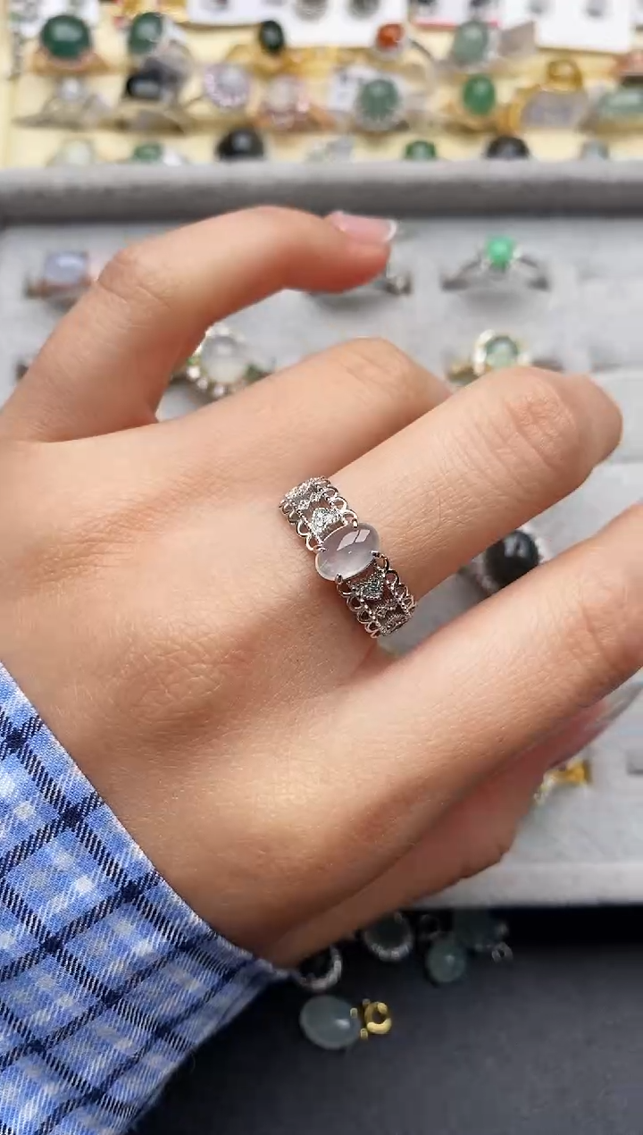 【闪购商品】翡翠戒指银S925镶嵌2222222222+1