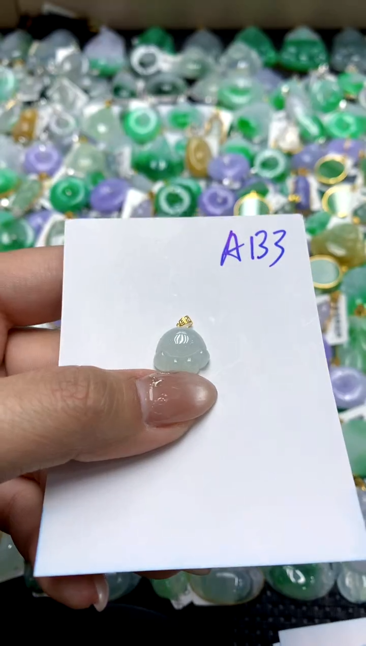 【闪购商品】翡翠颈饰18K金镶嵌1111111111111111