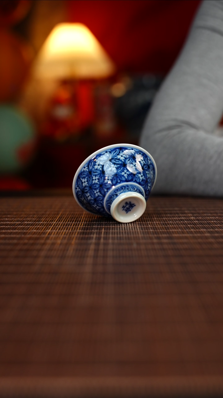 【闪购商品】杯元黛工坊铜钱纹一口杯