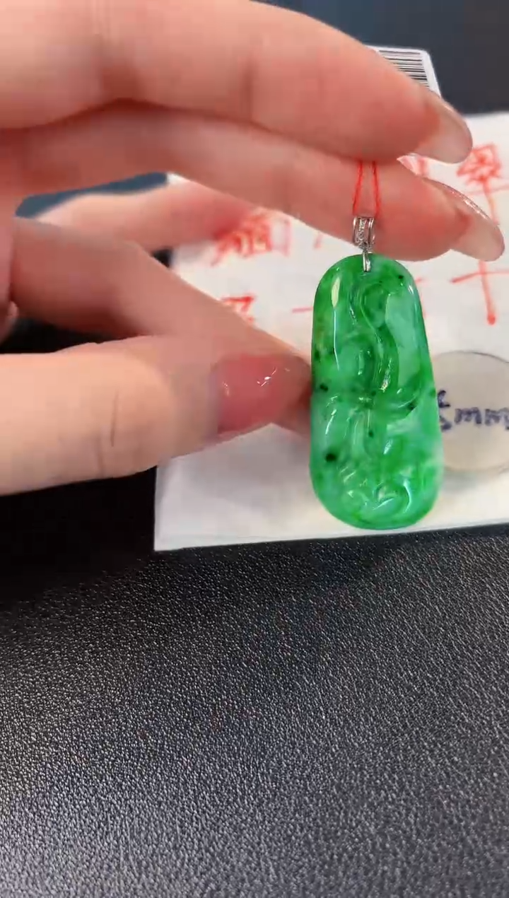 【闪购商品】翡翠颈饰18K金镶嵌缅料A货/支持复检/一件