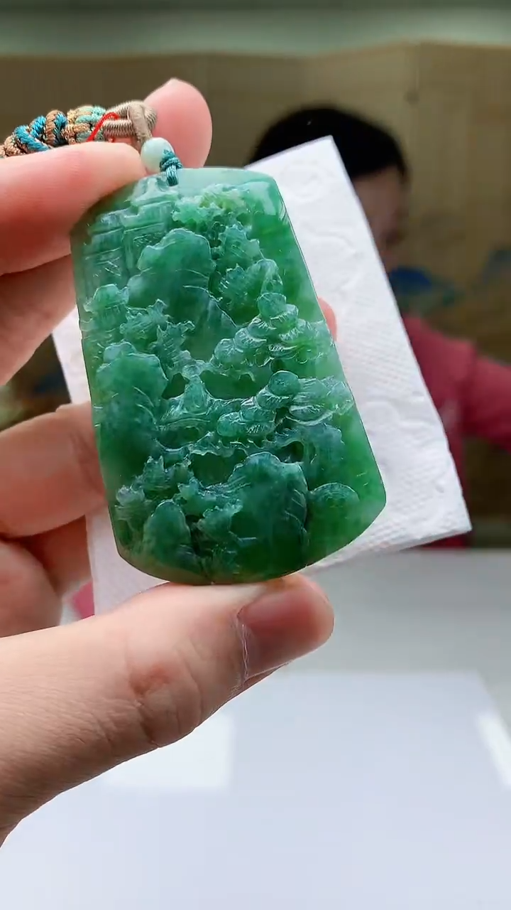 【闪购商品】定制翡翠未镶嵌4852bb-毛货挂件