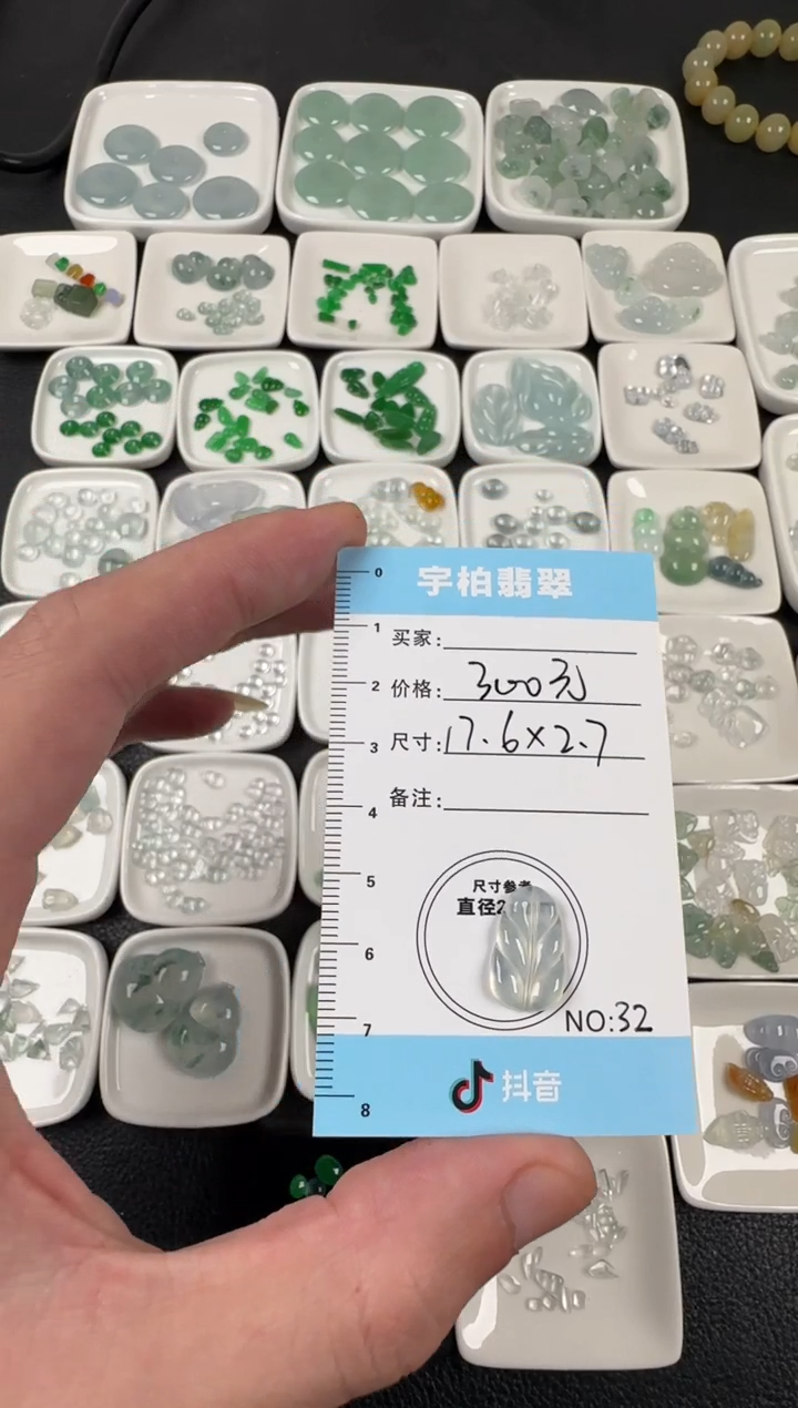 未镶嵌定制翡翠 天然A货翡翠+叶子032