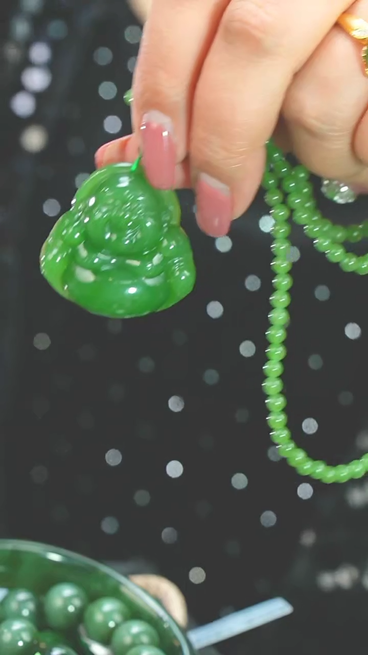 【闪购商品】和田玉佛公未镶嵌项链