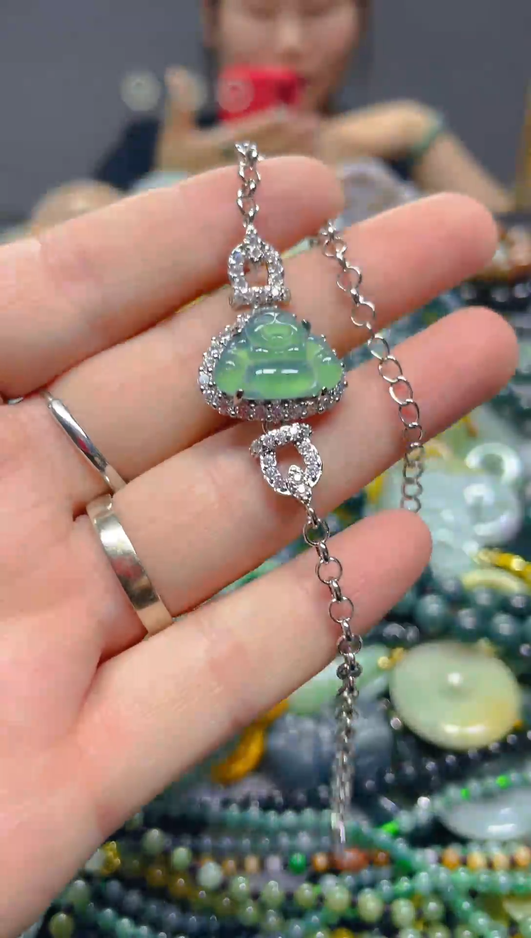 翡翠未镶嵌颈饰/M/翡翠A货,1件也是批发价