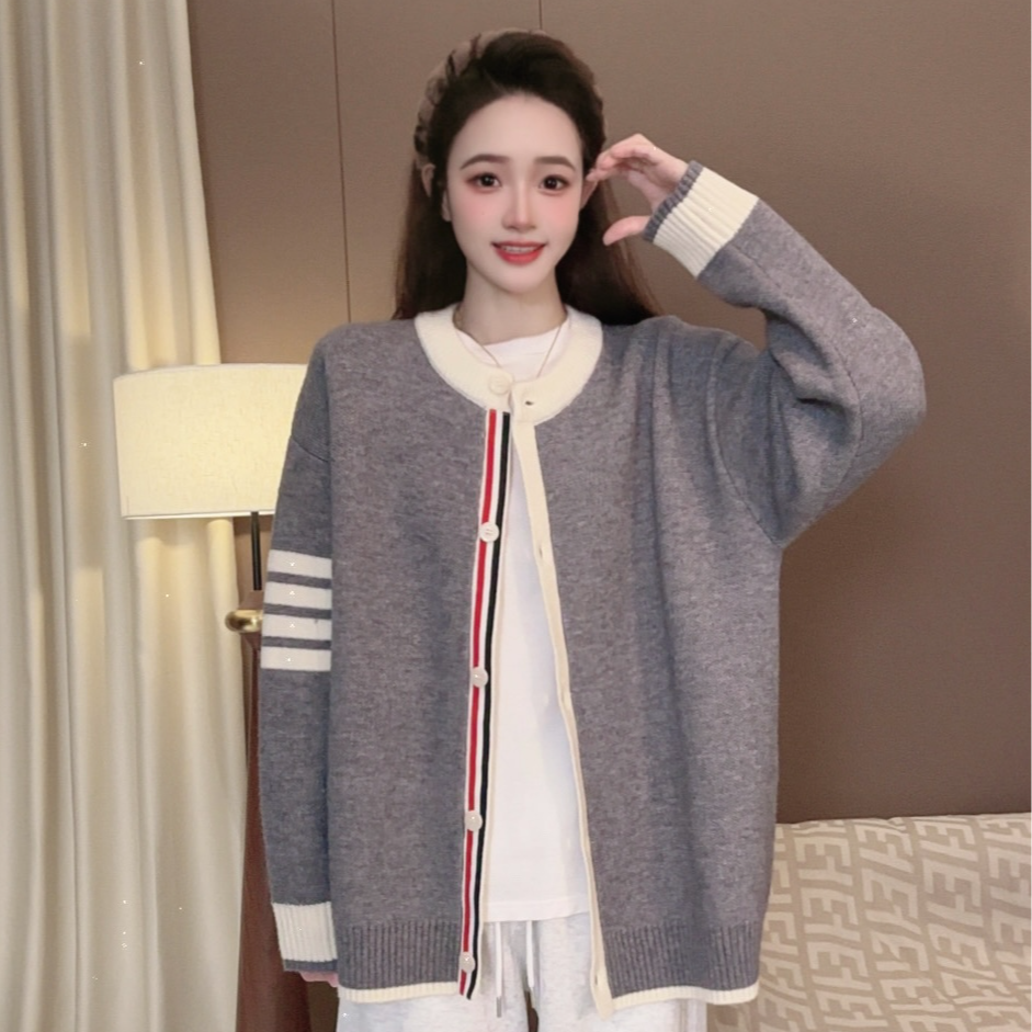 FAND妍妍【T+Btangmu】秋冬情侣装加厚宽松休闲开衫毛衣针织衫