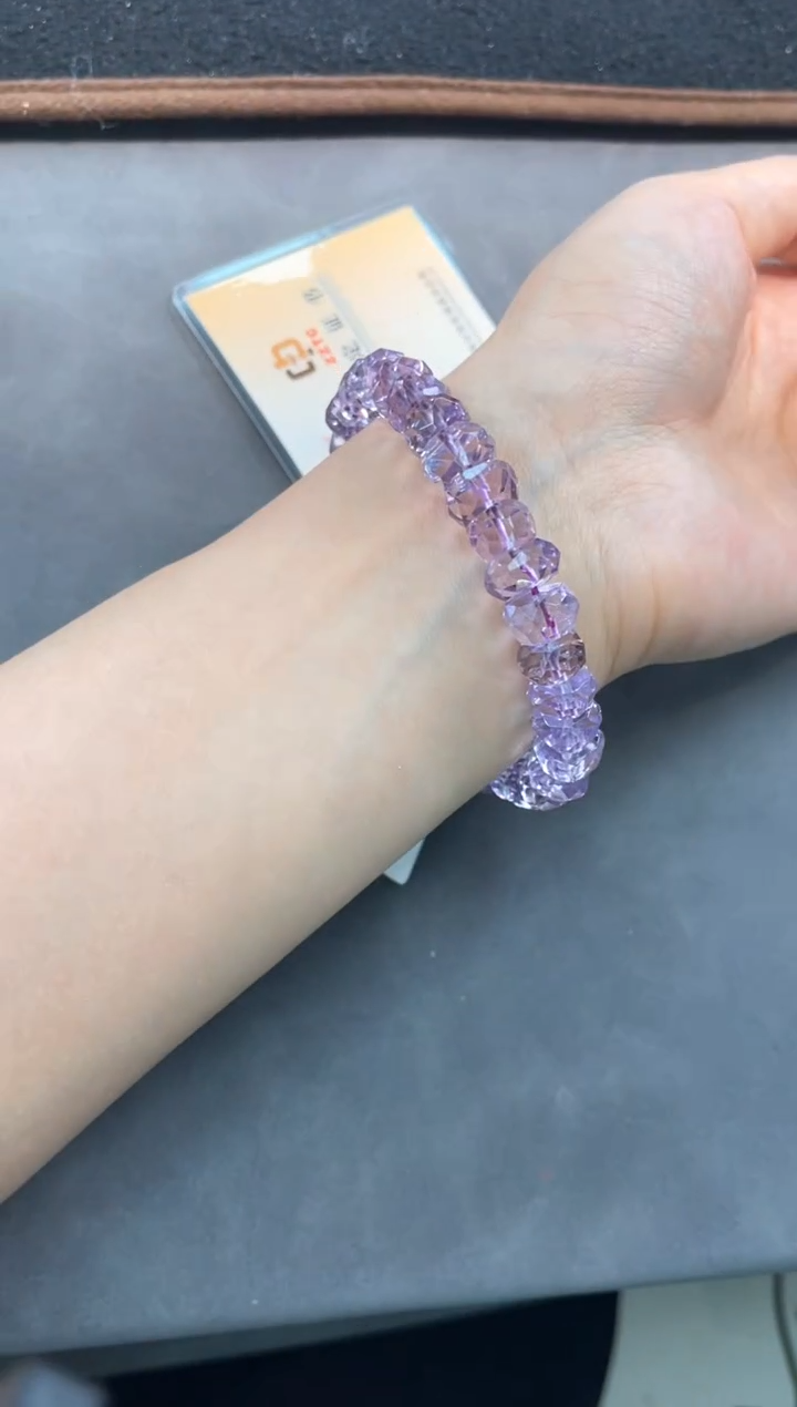 【闪购商品】紫晶手链未镶嵌100号玻利维亚切面随型