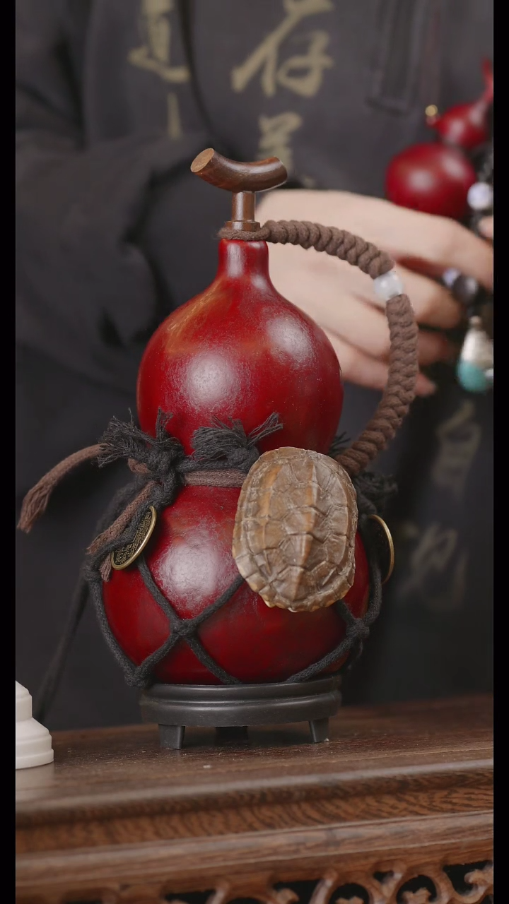 【闪购商品】282号精品天然大漆工艺防渗内胆酒葫芦~