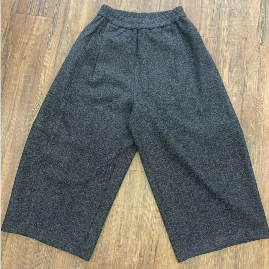 C88-133秋冬新款休闲时尚设计师女士毛呢裤子