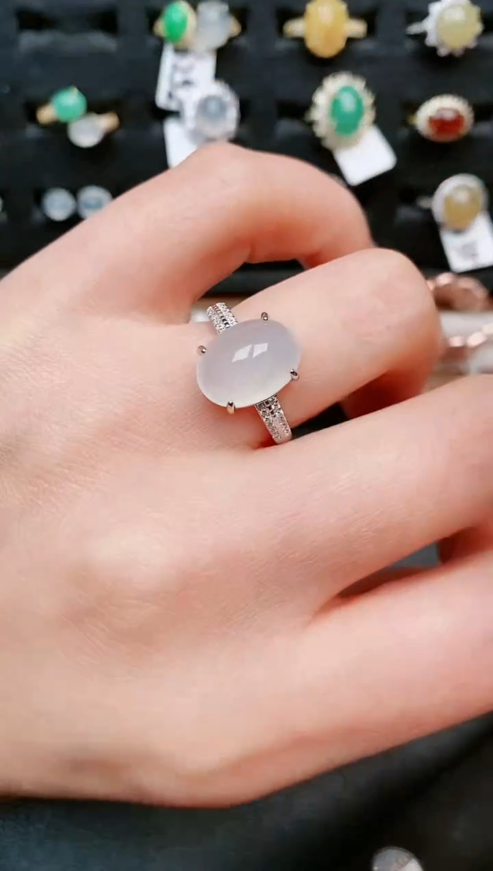 【闪购商品】翡翠戒指银S925镶嵌....