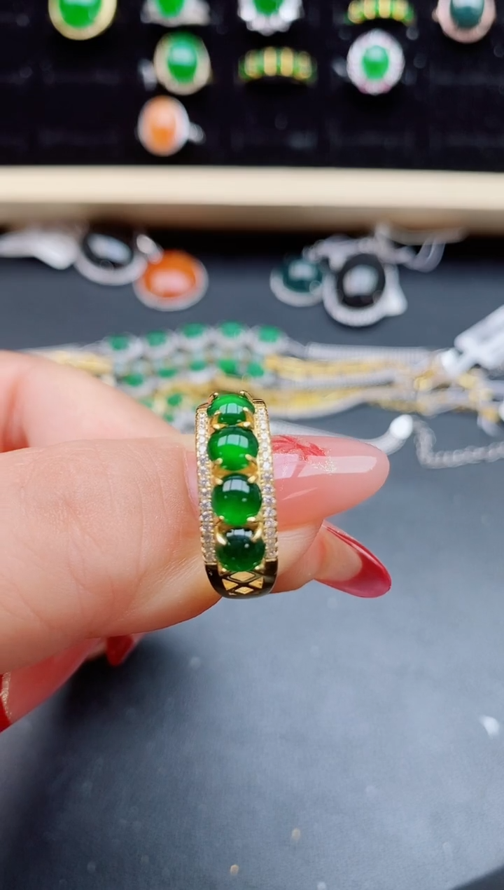 【闪购商品】翡翠戒指银S925镶嵌231321