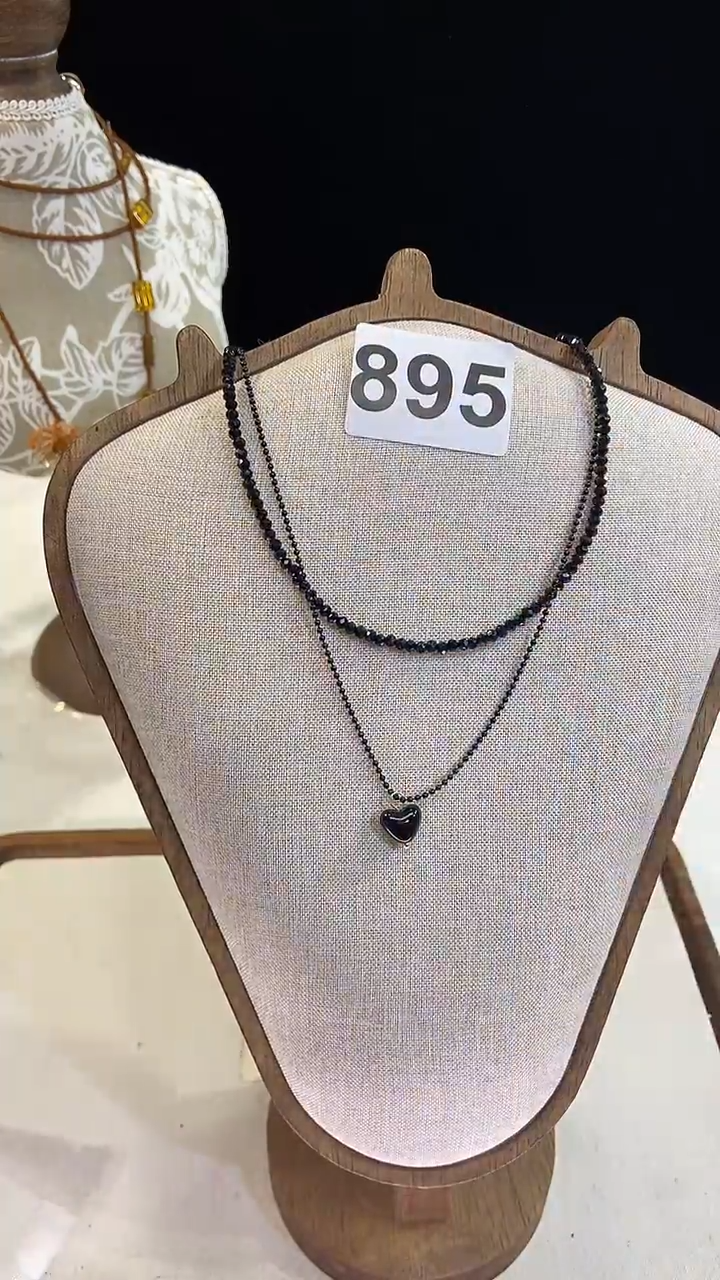 项链钛钢淡水珍珠895