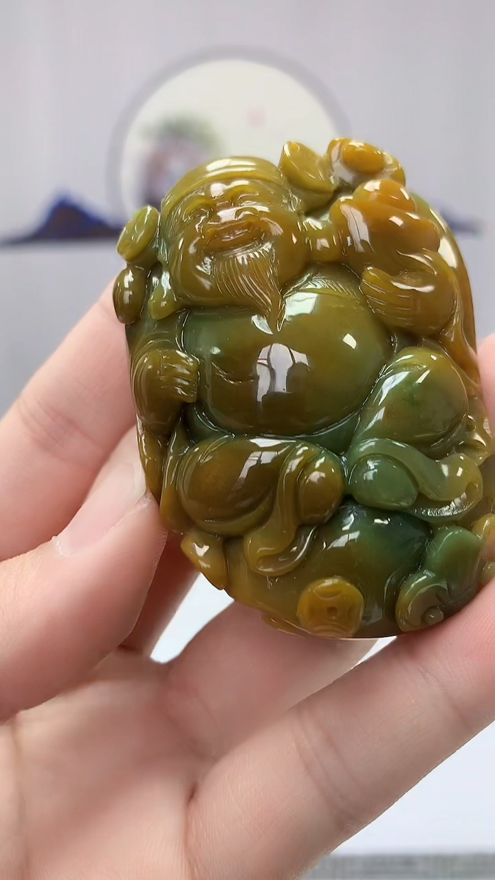 【闪购商品】定制翡翠未镶嵌4852bb-毛货挂件82赠珠链