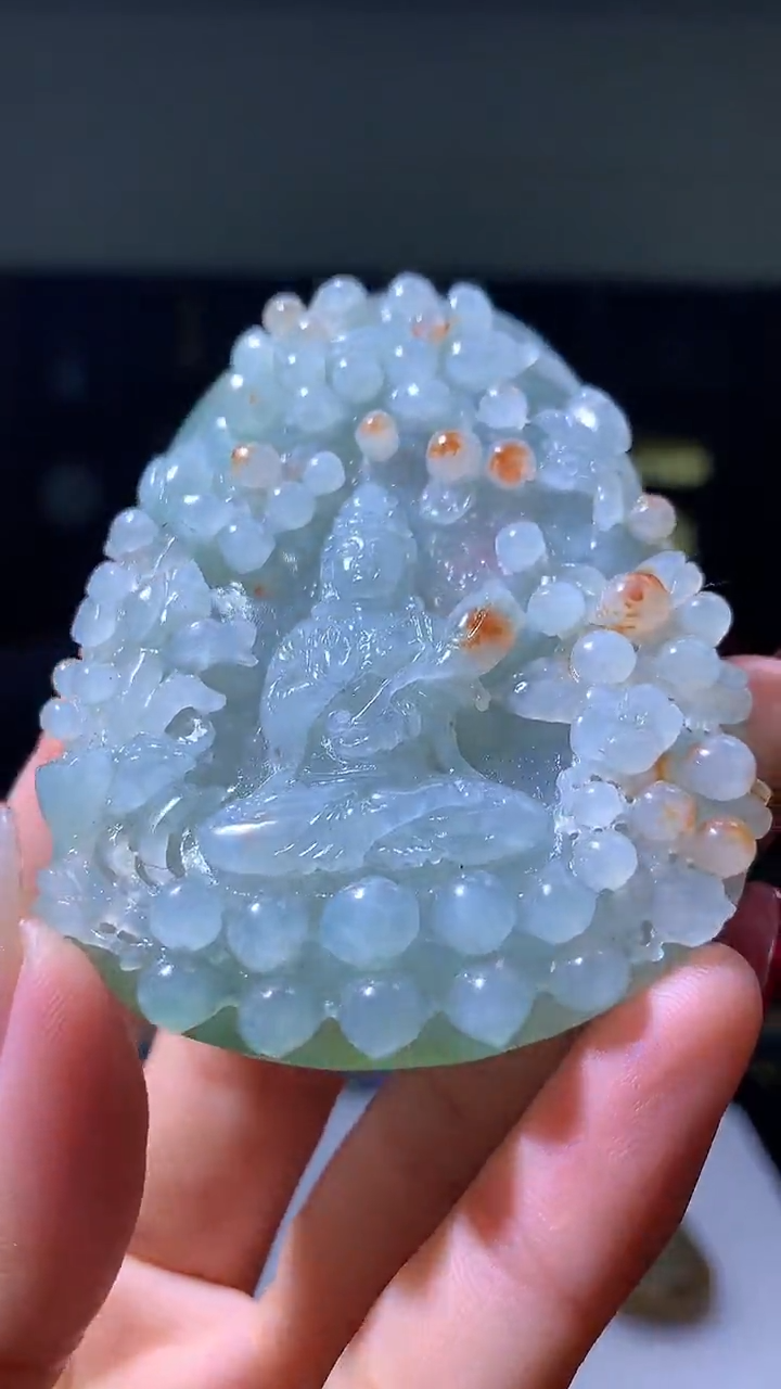 【闪购商品】定制翡翠未镶嵌1057hm-毛货挂件33