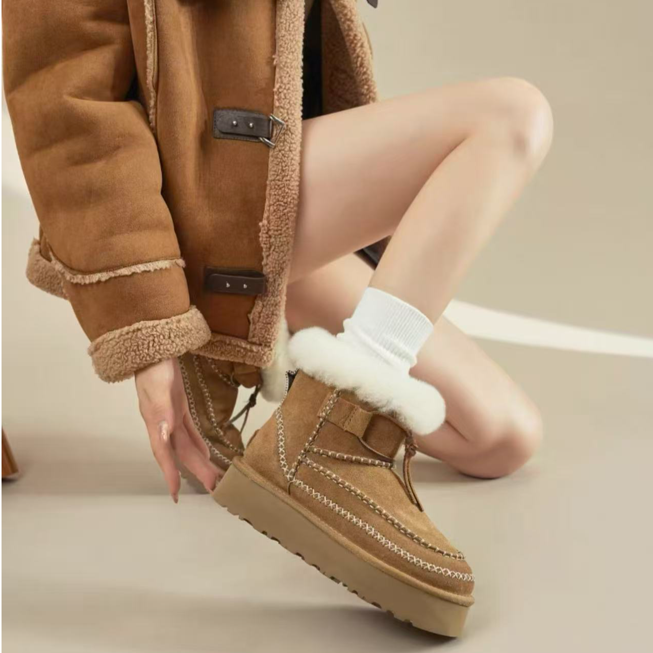 【大老板专属】【雪地靴】阿哥家冬季百搭雪地靴加绒加厚保暖棉鞋