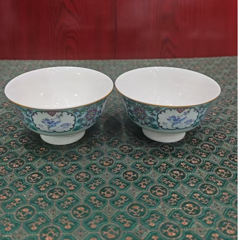 DF031景德镇陶瓷摆件对碗