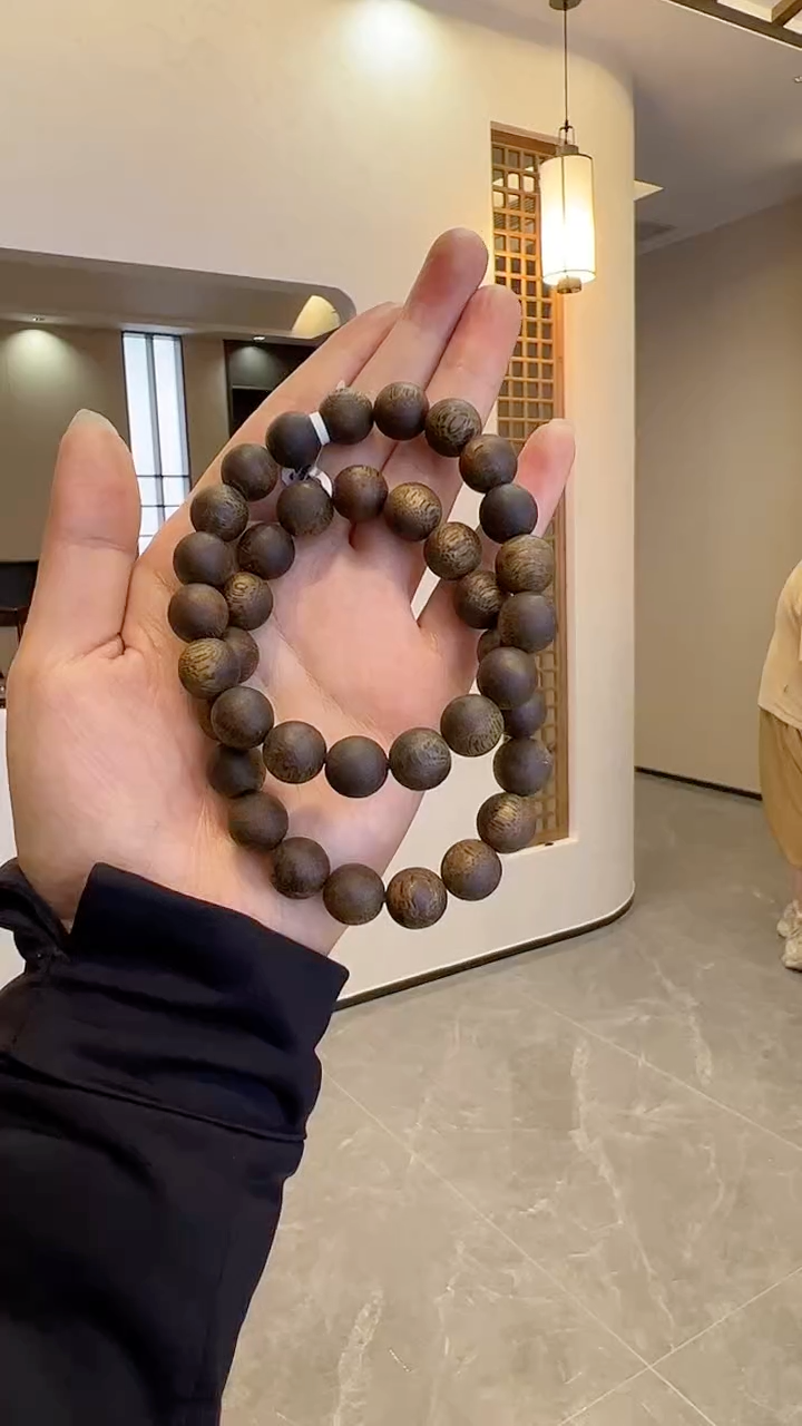 沉香手串黑马哥精品国香棋楠1.1圆珠单圈-多样性发其一