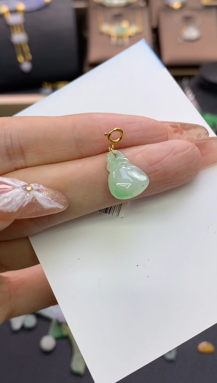 【闪购商品】翡翠颈饰18K金镶嵌净货11901