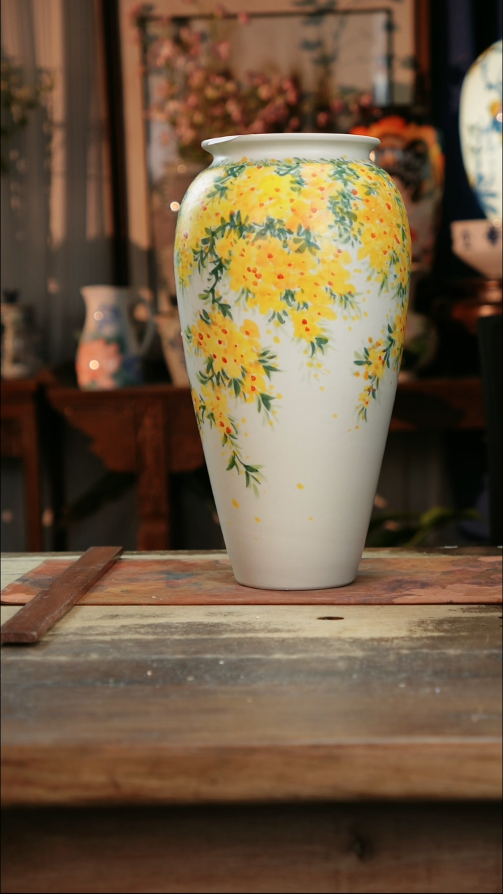 【闪购商品】瓷片景德镇纯手工釉下彩精品花瓶