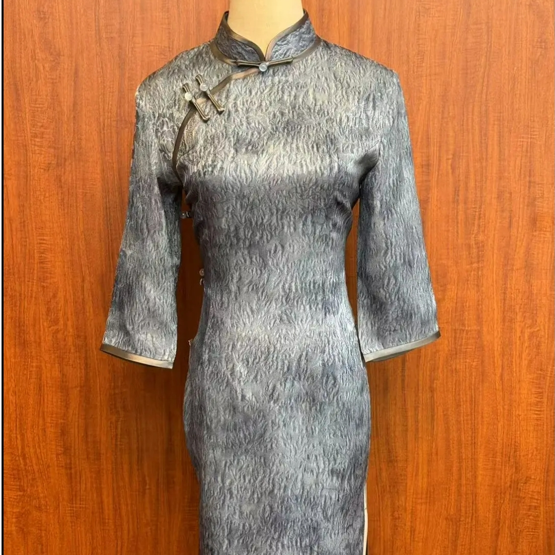 【云消雾散云蔚霞起】2025春季新款复古百搭优雅大方日常淑女旗袍