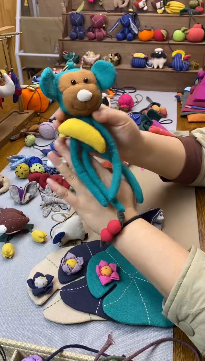 大**宝布艺猴子包包挂件