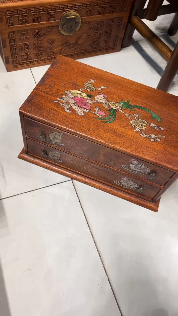 【闪购商品】贡木鸟踏花枝双层收纳箱
