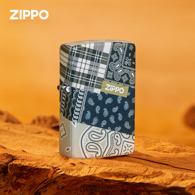 ZIPPO之宝正品腰果拼花防风煤油打火机送男友生日礼物