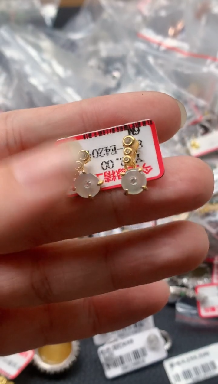 银S925镶嵌戒指翡翠天然A货缅甸翡翠