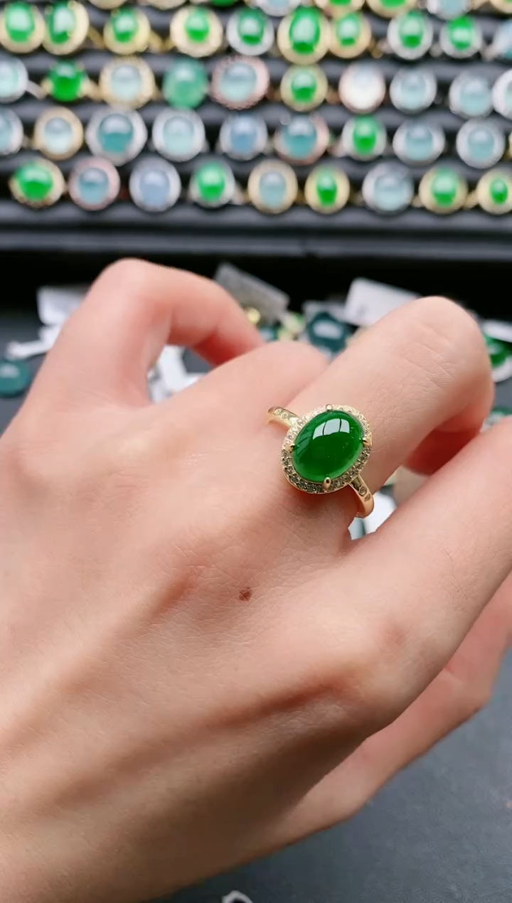 【闪购商品】翡翠戒指银S925镶嵌11111