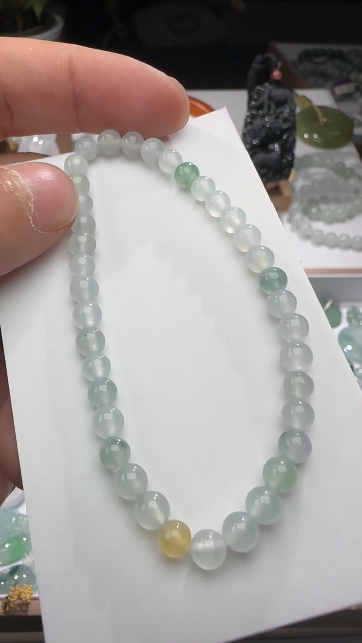 翡翠未镶嵌颈饰手串卡5左右