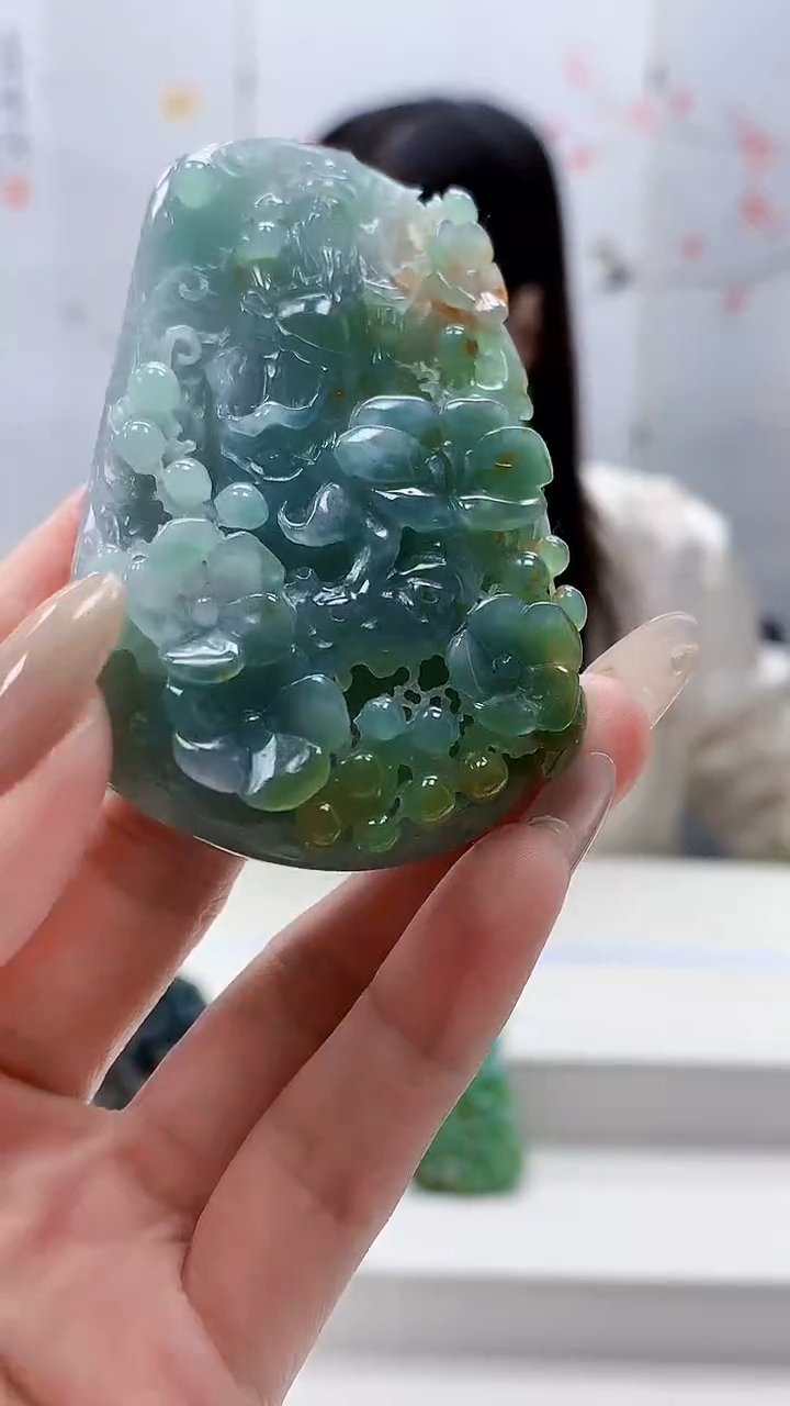 未镶嵌定制翡翠贪*蛇4852lr-毛货挂件66