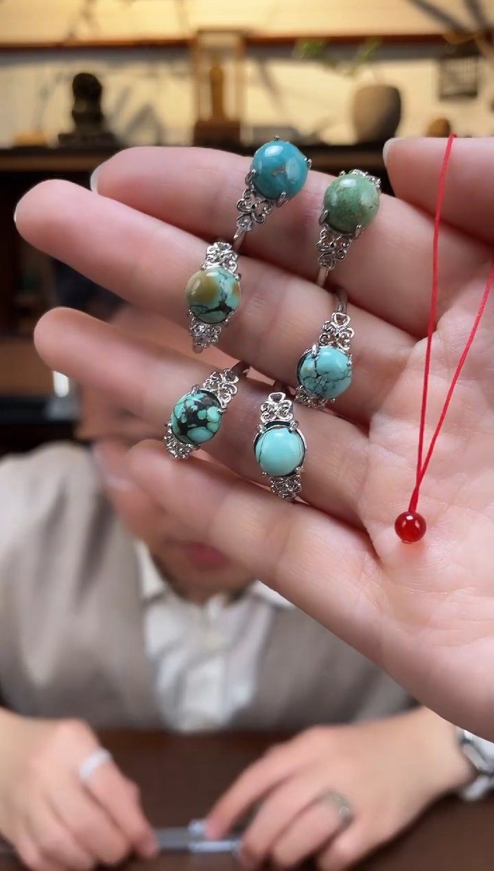 【闪购商品】玛瑙/玉髓戒指银S925镶嵌红玛瑙配饰戒指ZD多样性发一