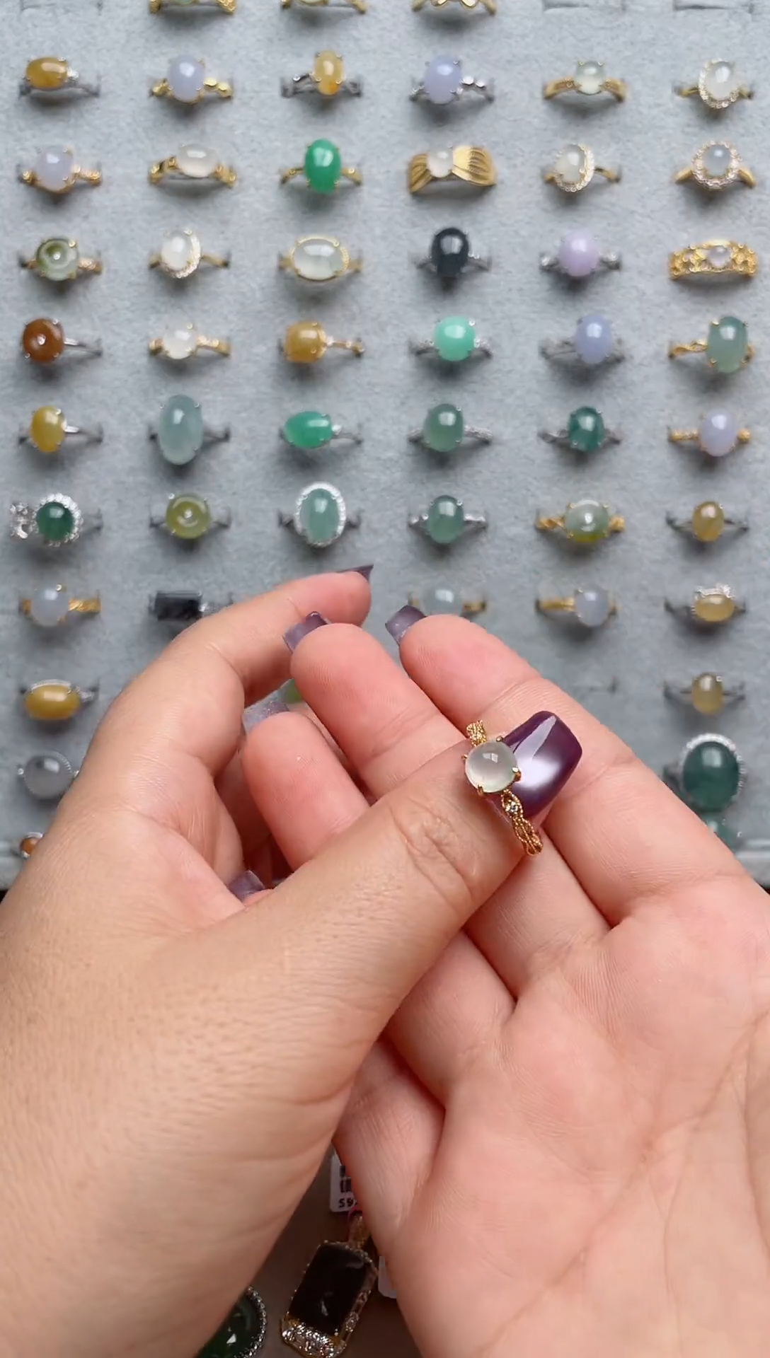 翡翠戒指银S925镶嵌.