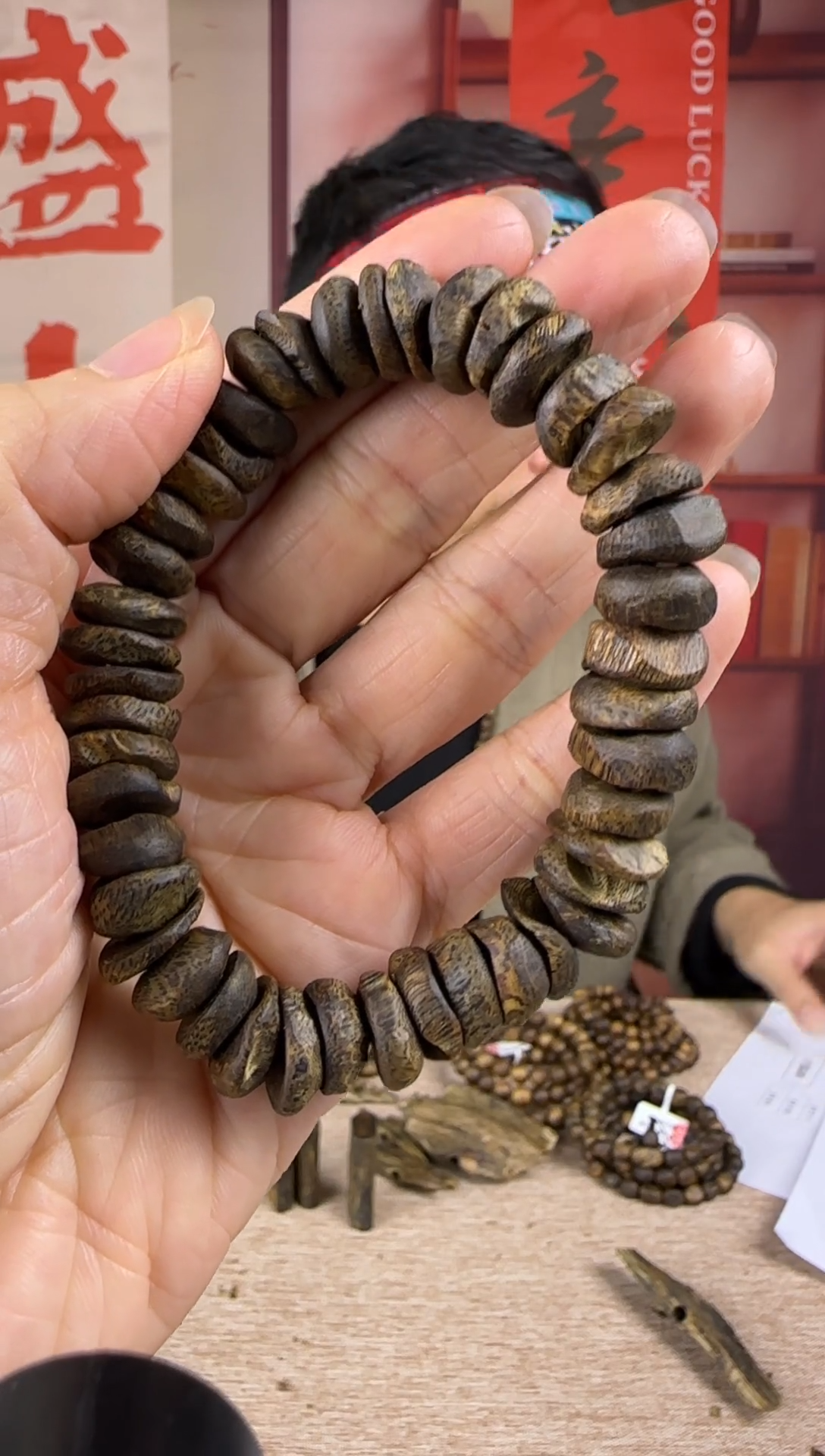 沉香手串沉水壳子单圈22g多样性发一