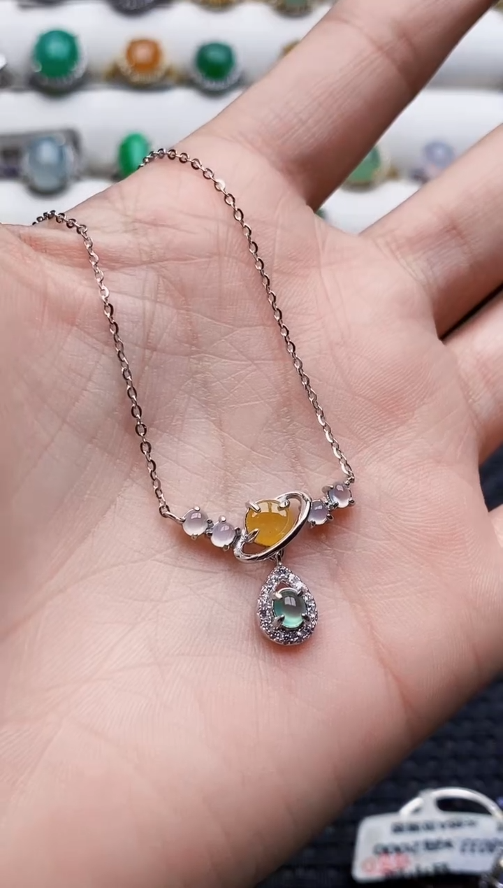 银S925镶嵌戒指翡翠6159